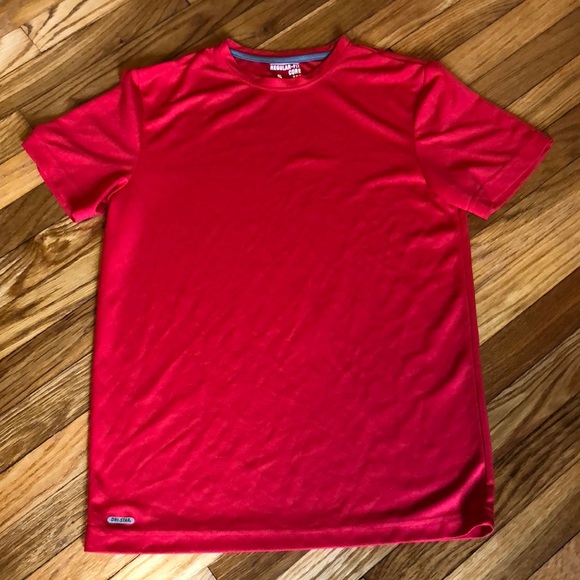 red workout shirts